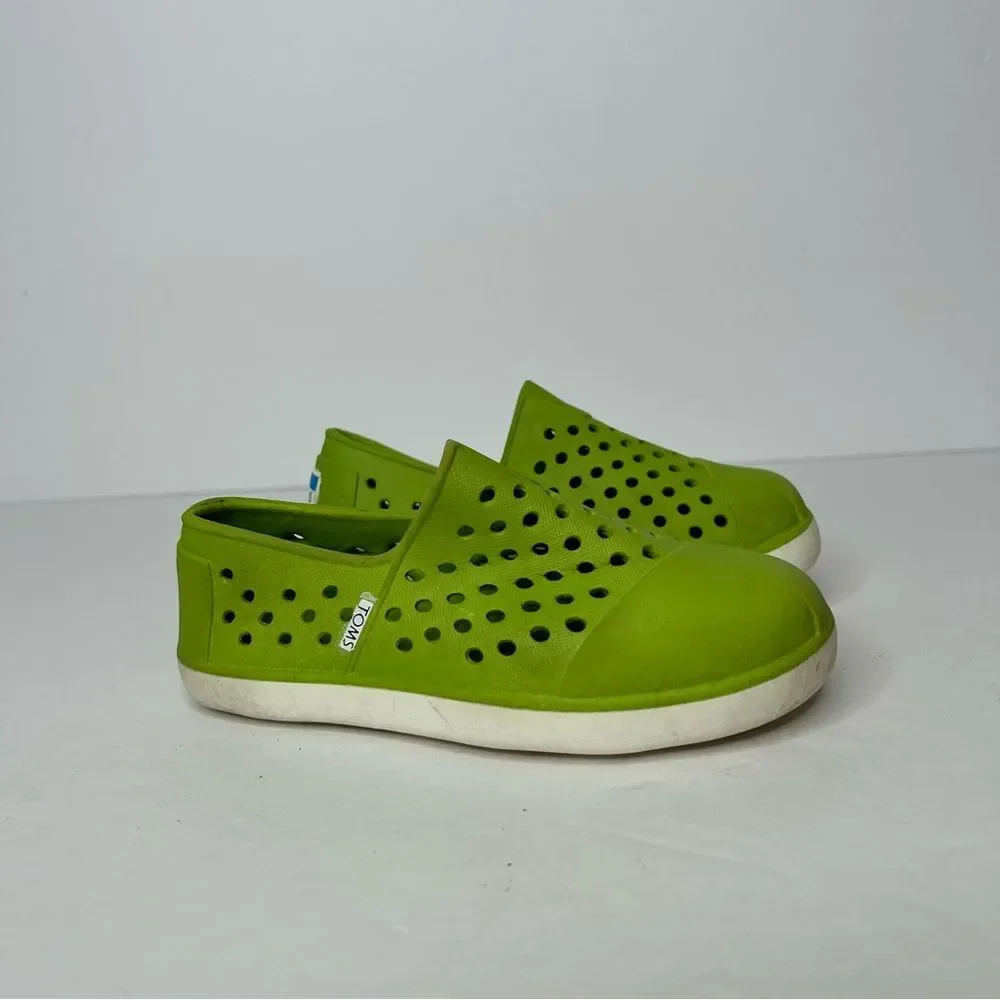Tom’s Kids Green Slip-On Shoes 8